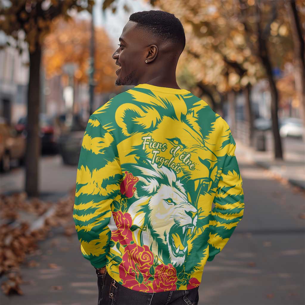 Togo Independence Day Sweatshirt Lion and Rose Proud To Be Togolese