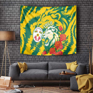 Togo Independence Day Tapestry Lion and Rose Proud To Be Togolese