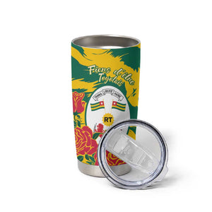 Togo Independence Day Tumbler Cup Lion and Rose Proud To Be Togolese