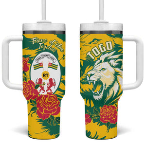 Togo Independence Day Tumbler With Handle Lion and Rose Proud To Be Togolese