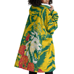 Togo Independence Day Wearable Blanket Hoodie Lion and Rose Proud To Be Togolese