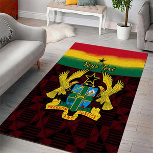 Personalised 1 July Ghana Republic Day Area Rug African Pattern Mix Flag Unique Style