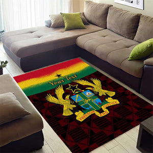 Personalised 1 July Ghana Republic Day Area Rug African Pattern Mix Flag Unique Style