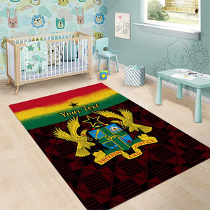 Personalised 1 July Ghana Republic Day Area Rug African Pattern Mix Flag Unique Style