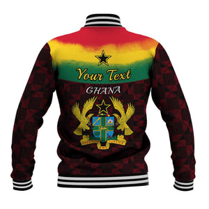 Personalised 1 July Ghana Republic Day Baseball Jacket African Pattern Mix Flag Unique Style LT14