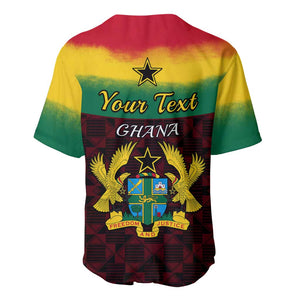 Personalised 1 July Ghana Republic Day Baseball Jersey African Pattern Mix Flag Unique Style