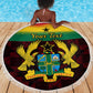 Personalised 1 July Ghana Republic Day Beach Blanket African Pattern Mix Flag Unique Style