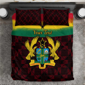 Personalised 1 July Ghana Republic Day Bedding Set African Pattern Mix Flag Unique Style