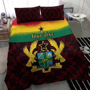 Personalised 1 July Ghana Republic Day Bedding Set African Pattern Mix Flag Unique Style