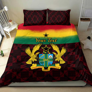 Personalised 1 July Ghana Republic Day Bedding Set African Pattern Mix Flag Unique Style