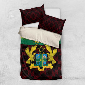 Personalised 1 July Ghana Republic Day Bedding Set African Pattern Mix Flag Unique Style