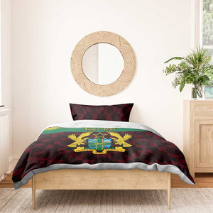 Personalised 1 July Ghana Republic Day Bedding Set African Pattern Mix Flag Unique Style