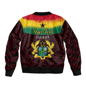 Personalised 1 July Ghana Republic Day Bomber Jacket African Pattern Mix Flag Unique Style