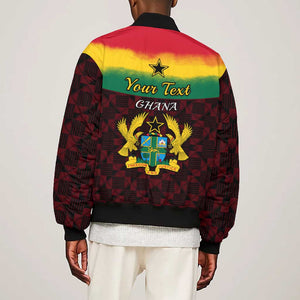 Personalised 1 July Ghana Republic Day Bomber Jacket African Pattern Mix Flag Unique Style