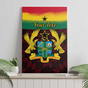 Personalised 1 July Ghana Republic Day Canvas Wall Art African Pattern Mix Flag Unique Style