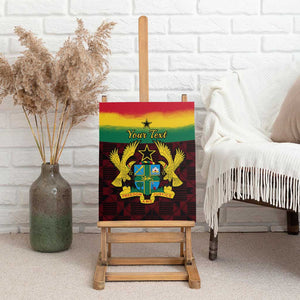 Personalised 1 July Ghana Republic Day Canvas Wall Art African Pattern Mix Flag Unique Style