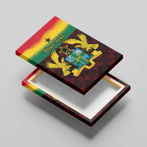 Personalised 1 July Ghana Republic Day Canvas Wall Art African Pattern Mix Flag Unique Style