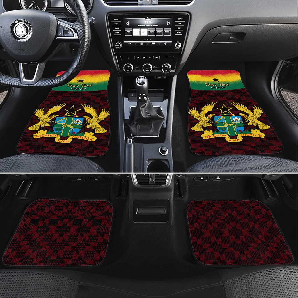 Personalised 1 July Ghana Republic Day Car Mats African Pattern Mix Flag Unique Style