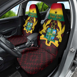 Personalised 1 July Ghana Republic Day Car Seat Cover African Pattern Mix Flag Unique Style