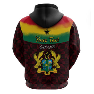 Personalised 1 July Ghana Republic Day Hoodie African Pattern Mix Flag Unique Style