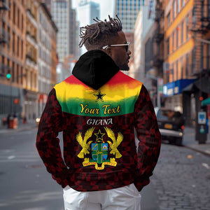 Personalised 1 July Ghana Republic Day Hoodie African Pattern Mix Flag Unique Style