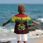 Personalised 1 July Ghana Republic Day Kid Hawaiian Shirt African Pattern Mix Flag Unique Style