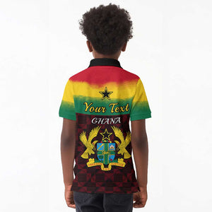 Personalised 1 July Ghana Republic Day Kid Polo Shirt African Pattern Mix Flag Unique Style