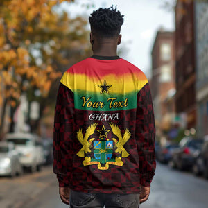 Personalised 1 July Ghana Republic Day Long Sleeve Shirt African Pattern Mix Flag Unique Style LT14