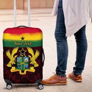 Personalised 1 July Ghana Republic Day Luggage Cover African Pattern Mix Flag Unique Style