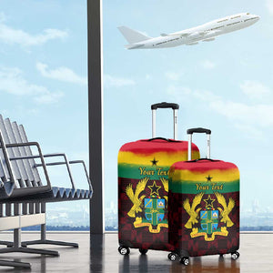 Personalised 1 July Ghana Republic Day Luggage Cover African Pattern Mix Flag Unique Style