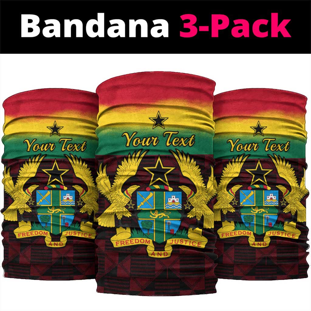 Personalised 1 July Ghana Republic Day Neck Gaiter African Pattern Mix Flag Unique Style LT14