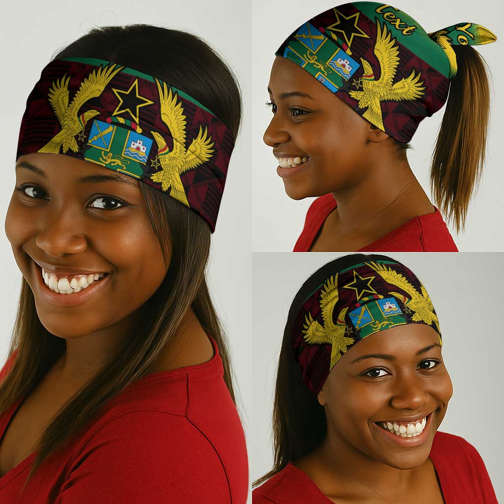 Personalised 1 July Ghana Republic Day Neck Gaiter African Pattern Mix Flag Unique Style LT14