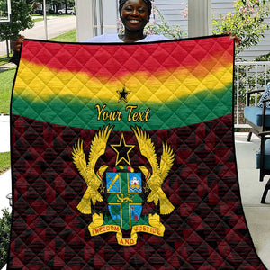 Personalised 1 July Ghana Republic Day Quilt African Pattern Mix Flag Unique Style