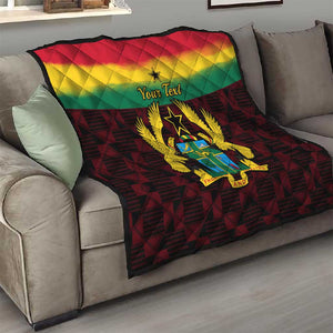 Personalised 1 July Ghana Republic Day Quilt African Pattern Mix Flag Unique Style