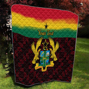 Personalised 1 July Ghana Republic Day Quilt African Pattern Mix Flag Unique Style