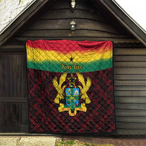 Personalised 1 July Ghana Republic Day Quilt African Pattern Mix Flag Unique Style