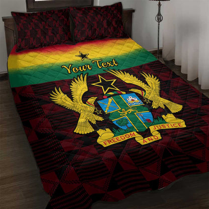Personalised 1 July Ghana Republic Day Quilt Bed Set African Pattern Mix Flag Unique Style