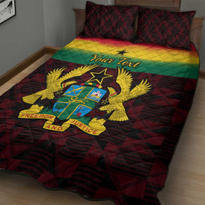 Personalised 1 July Ghana Republic Day Quilt Bed Set African Pattern Mix Flag Unique Style