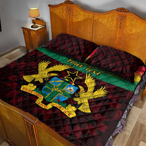 Personalised 1 July Ghana Republic Day Quilt Bed Set African Pattern Mix Flag Unique Style