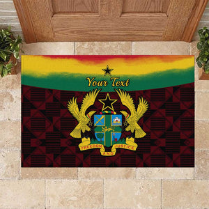 Personalised 1 July Ghana Republic Day Rubber Doormat African Pattern Mix Flag Unique Style