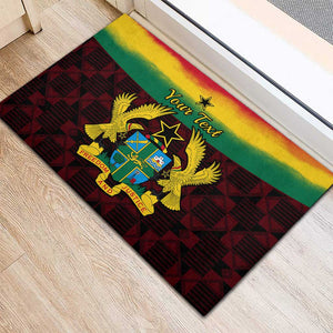 Personalised 1 July Ghana Republic Day Rubber Doormat African Pattern Mix Flag Unique Style