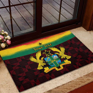 Personalised 1 July Ghana Republic Day Rubber Doormat African Pattern Mix Flag Unique Style