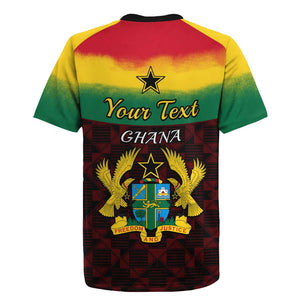 Personalised 1 July Ghana Republic Day Rugby Jersey African Pattern Mix Flag Unique Style