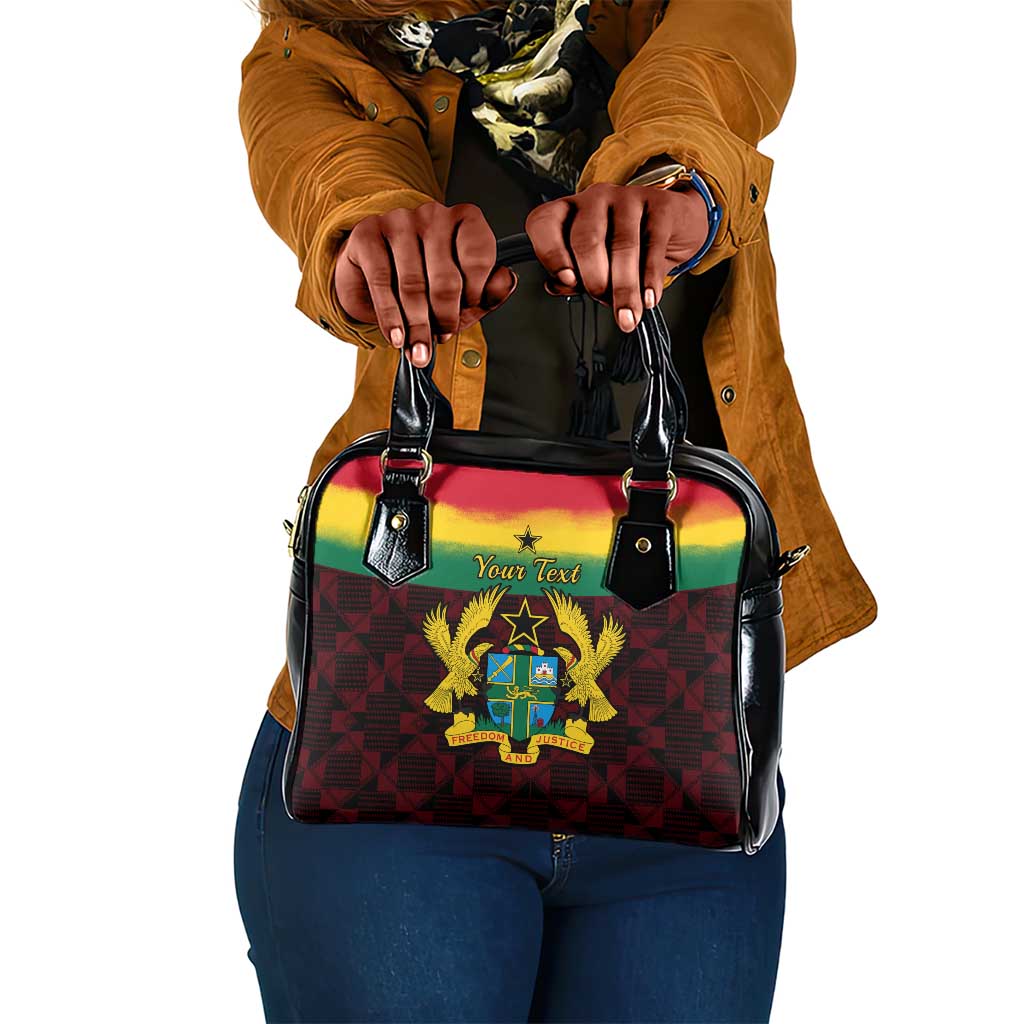 Personalised 1 July Ghana Republic Day Shoulder Handbag African Pattern Mix Flag Unique Style