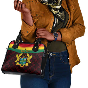 Personalised 1 July Ghana Republic Day Shoulder Handbag African Pattern Mix Flag Unique Style