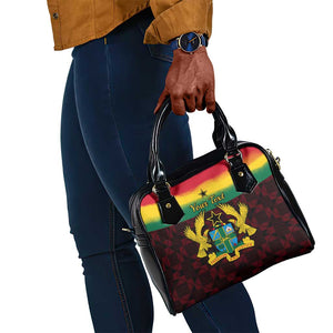 Personalised 1 July Ghana Republic Day Shoulder Handbag African Pattern Mix Flag Unique Style