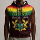 Personalised 1 July Ghana Republic Day Sleeveless Zip Hoodie African Pattern Mix Flag Unique Style - African Pride