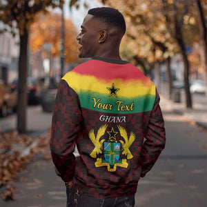 Personalised 1 July Ghana Republic Day Sweatshirt African Pattern Mix Flag Unique Style