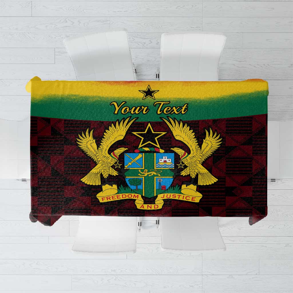 Personalised 1 July Ghana Republic Day Tablecloth African Pattern Mix Flag Unique Style