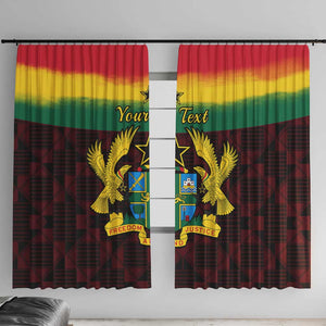 Personalised 1 July Ghana Republic Day Window Curtain African Pattern Mix Flag Unique Style